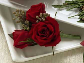 Red Spray Rose Boutonniere Wayne (NJ) Corsage & Boutonniere Delivery Bosland's Flower Shop